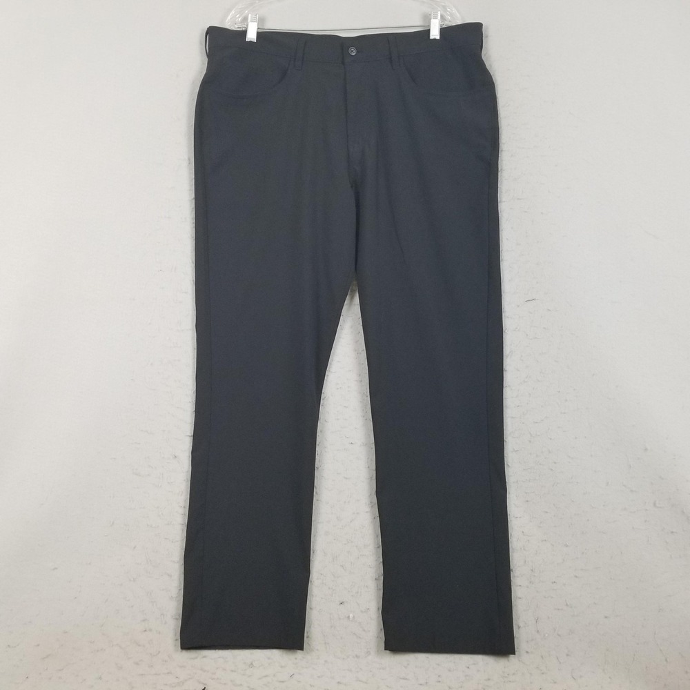 Ben Hogan Performance Pants Mens 38x32 Black 5 Pocket Stretch Golf Khakis Casual